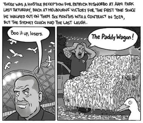 David Squires cartoon on semi-finals preview, panel 4