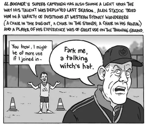 David Squires cartoon on semi-finals preview, panel 3