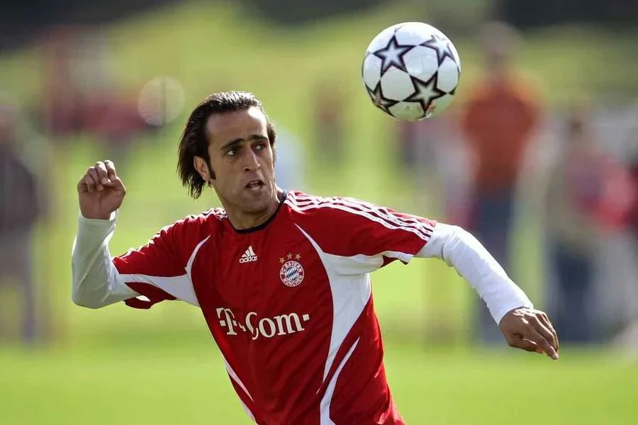 Alí Karimi, en un entrenamiento del Bayern