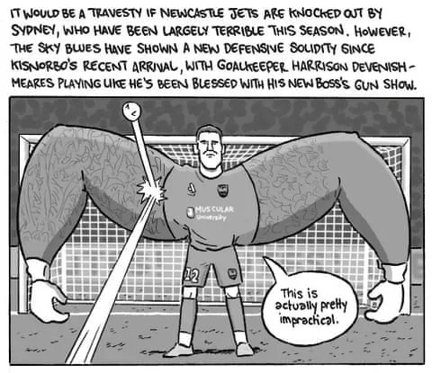 David Squires cartoon on semi-finals preview, panel 5